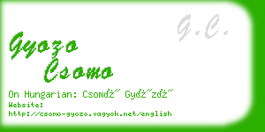 gyozo csomo business card